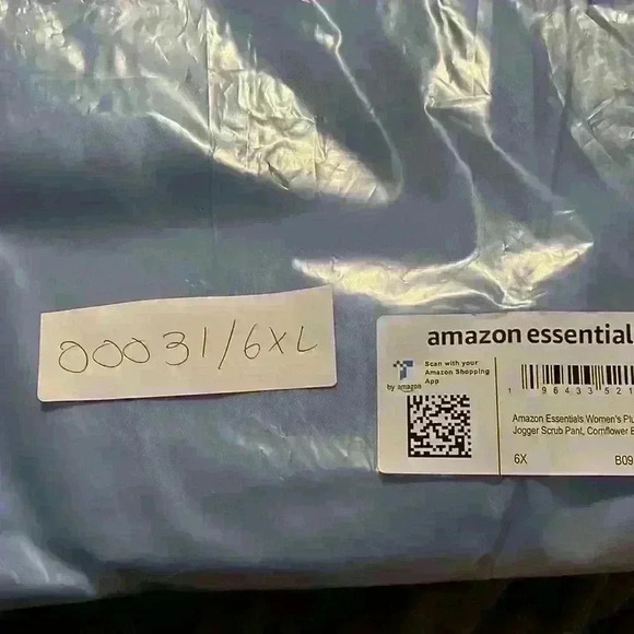 Amazon Essentials Plus Size Slim Fit Jogger Scrub Pant, Cornflower Blue - Picture 4 of 4